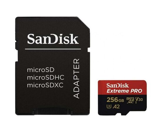 Карта памяти SanDisk 256GB microSDXC class 10 V30 UHS-I U3 Extreme Pro (SDSQXCZ-256G-GN6MA) Карта памяти SanDisk 256GB microSDXC class 10 V30 UHS-I U3 Extreme Pro (SDSQXCZ-256G-GN6MA)