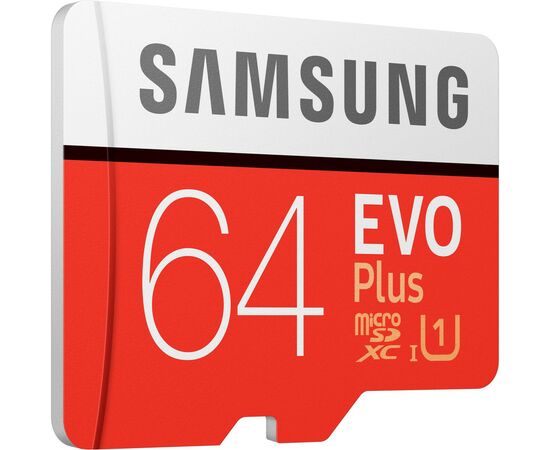 Карта памяти Samsung 64GB microSDXC class 10 UHS-I U1 Evo Plus V2 (MB-MC64HA/RU), изображение 3 Карта памяти Samsung 64GB microSDXC class 10 UHS-I U1 Evo Plus V2 (MB-MC64HA/RU), изображение 3