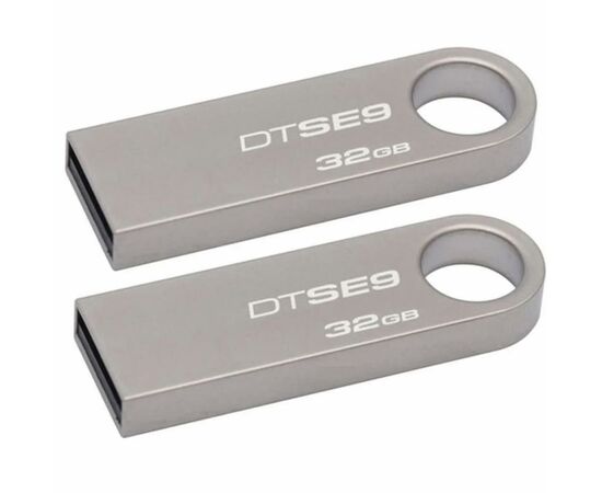 USB флеш накопитель Kingston 2x32GB DataTraveler SE9 USB 2.0 (DTSE9H/32GB-2P), изображение 2 USB флеш накопитель Kingston 2x32GB DataTraveler SE9 USB 2.0 (DTSE9H/32GB-2P), изображение 2