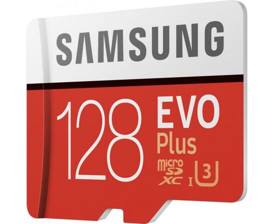 Карта памяти Samsung 128GB microSDXC class 10 UHS-I EVO Plus (MB-MC128HA/RU), изображение 2 Карта памяти Samsung 128GB microSDXC class 10 UHS-I EVO Plus (MB-MC128HA/RU), изображение 2