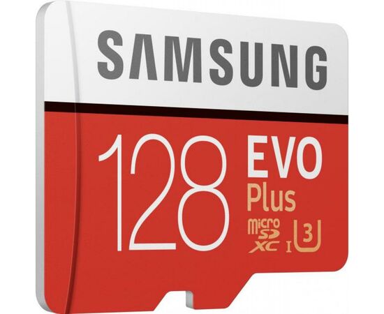 Карта памяти Samsung 128GB microSDXC class 10 UHS-I EVO Plus (MB-MC128HA/RU), изображение 3 Карта памяти Samsung 128GB microSDXC class 10 UHS-I EVO Plus (MB-MC128HA/RU), изображение 3