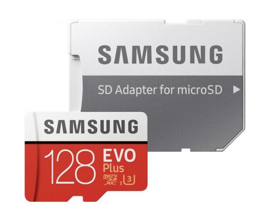 Карта памяти Samsung 128GB microSDXC class 10 UHS-I EVO Plus (MB-MC128HA/RU), изображение 4 Карта памяти Samsung 128GB microSDXC class 10 UHS-I EVO Plus (MB-MC128HA/RU), изображение 4
