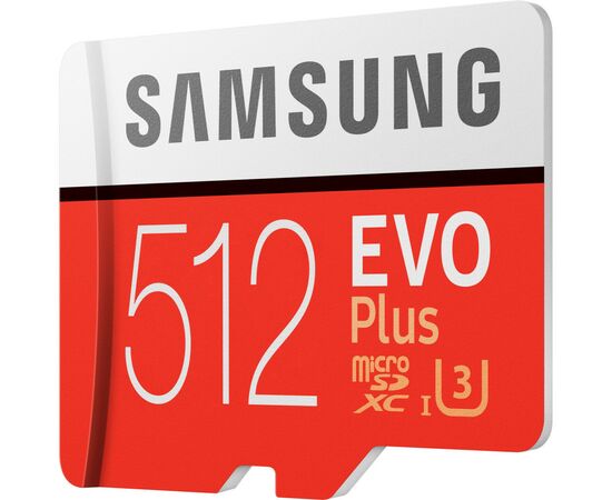 Карта памяти Samsung 512GB microSD class 10 UHS-I U3 Evo Plus V2 (MB-MC512HA/RU), изображение 5 Карта памяти Samsung 512GB microSD class 10 UHS-I U3 Evo Plus V2 (MB-MC512HA/RU), изображение 5