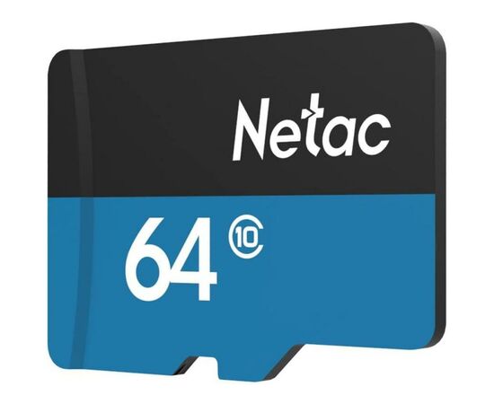 Карта памяти Netac 64GB microSD class 10 UHS-I U1 (NT02P500STN-064G-S), изображение 3 Карта памяти Netac 64GB microSD class 10 UHS-I U1 (NT02P500STN-064G-S), изображение 3