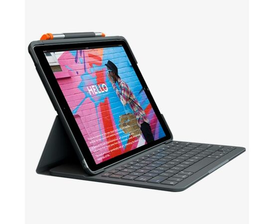 Чехол для планшета Logitech Slim Folio for iPad (7th generation) - GRAPHITE - RUS - BT - (L920-009652), изображение 3 Чехол для планшета Logitech Slim Folio for iPad (7th generation) - GRAPHITE - RUS - BT - (L920-009652), изображение 3