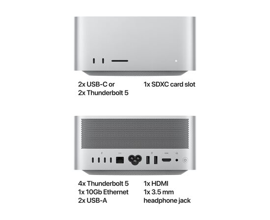 Компьютер Apple A3389 Mac Studio / M3 Ultra chip with 28core CPU, 60core GPU, 96GB, 1TB (MU973UA/A), изображение 3 Компьютер Apple A3389 Mac Studio / M3 Ultra chip with 28core CPU, 60core GPU, 96GB, 1TB (MU973UA/A), изображение 3