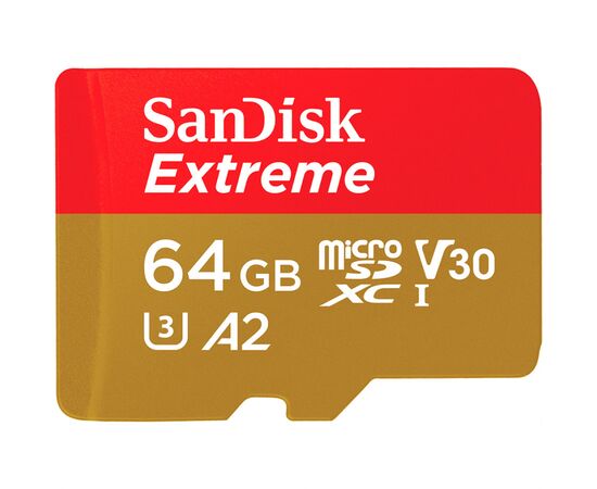 Карта памяти SanDisk 64GB microSDHC class 10 UHS-I A2 V30 Extreme (SDSQXA2-064G-GN6GN) Карта памяти SanDisk 64GB microSDHC class 10 UHS-I A2 V30 Extreme (SDSQXA2-064G-GN6GN)