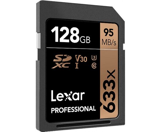 Карта памяти Lexar 128GB SDXC class 10 UHS-I U3 V30 633x Professional (LSD128CB633), изображение 2 Карта памяти Lexar 128GB SDXC class 10 UHS-I U3 V30 633x Professional (LSD128CB633), изображение 2