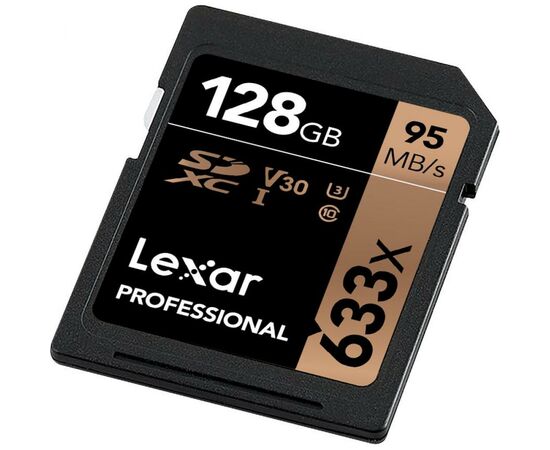 Карта памяти Lexar 128GB SDXC class 10 UHS-I U3 V30 633x Professional (LSD128CB633), изображение 4 Карта памяти Lexar 128GB SDXC class 10 UHS-I U3 V30 633x Professional (LSD128CB633), изображение 4