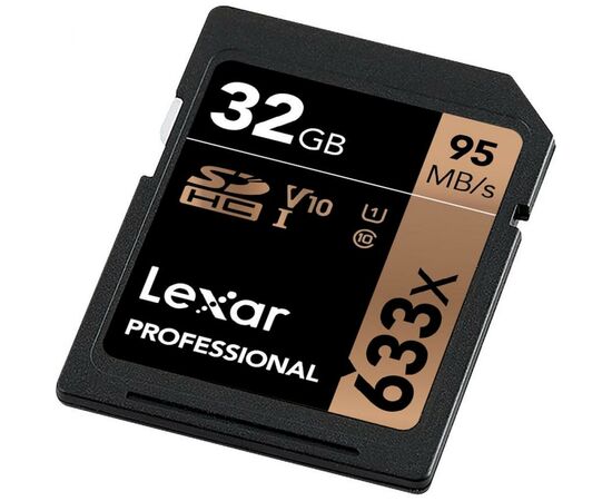 Карта памяти Lexar 32GB SDHC class 10 UHS-I U1 V10 633x Professional (LSD32GCB633), изображение 4 Карта памяти Lexar 32GB SDHC class 10 UHS-I U1 V10 633x Professional (LSD32GCB633), изображение 4