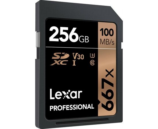 Карта памяти Lexar 256GB SDXC class 10 UHS-I U3 V30 667x Professional (LSD256B667), изображение 2 Карта памяти Lexar 256GB SDXC class 10 UHS-I U3 V30 667x Professional (LSD256B667), изображение 2