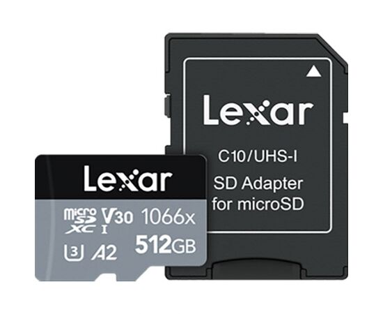 Карта памяти Lexar 512GB microSDXC class 10 UHS-I 1066x SILVER Series (LMS1066512G-BNANG) Карта памяти Lexar 512GB microSDXC class 10 UHS-I 1066x SILVER Series (LMS1066512G-BNANG)