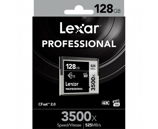 Карта памяти Lexar 128GB Compact Flash 3500x Professional (LC128CRBEU3500), изображение 2 Карта памяти Lexar 128GB Compact Flash 3500x Professional (LC128CRBEU3500), изображение 2