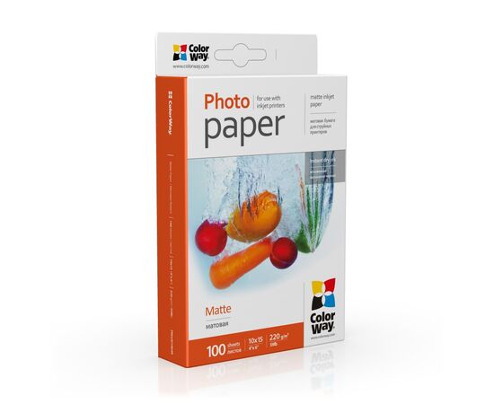 Фотобумага ColorWay 10x15, 220г, matte, 100л (PM2201004R_OEM)