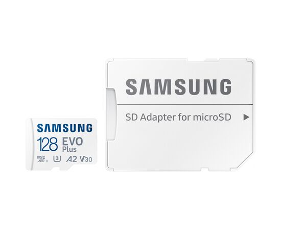 Карта памяти Samsung 128GB microSDXC class 10 EVO PLUS UHS-I (MB-MC128KA/RU), изображение 6 Карта памяти Samsung 128GB microSDXC class 10 EVO PLUS UHS-I (MB-MC128KA/RU), изображение 6