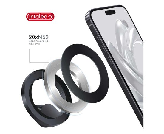 Універсальний автотримач Intaleo CM06GG 20xN52 for MagSafe (1283126576058), зображення 2 Універсальний автотримач Intaleo CM06GG 20xN52 for MagSafe (1283126576058), зображення 2