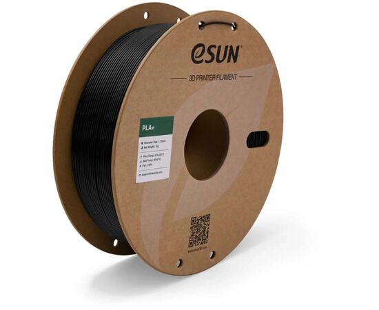 Пластик для 3D-принтера eSUN PLA+ 1.75мм, 1кг, black (PLA+P175B1) Пластик для 3D-принтера eSUN PLA+ 1.75мм, 1кг, black (PLA+P175B1)