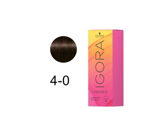 Фарба для волосся Schwarzkopf Professional Igora Vibrance 4-0 - Середньо-коричневий натуральний (7702045351774), зображення 2 Фарба для волосся Schwarzkopf Professional Igora Vibrance 4-0 - Середньо-коричневий натуральний (7702045351774), зображення 2