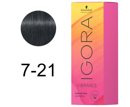 Фарба для волосся Schwarzkopf Professional Igora Vibrance 7-21 - Середньо-русявий попелястий (7702045123685), зображення 2 Фарба для волосся Schwarzkopf Professional Igora Vibrance 7-21 - Середньо-русявий попелястий (7702045123685), зображення 2