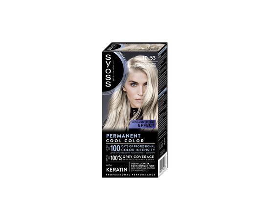 Краска для волос Syoss BL Permanent Coloration 10-53 - Светлый пепельный блонд (9000101742275)