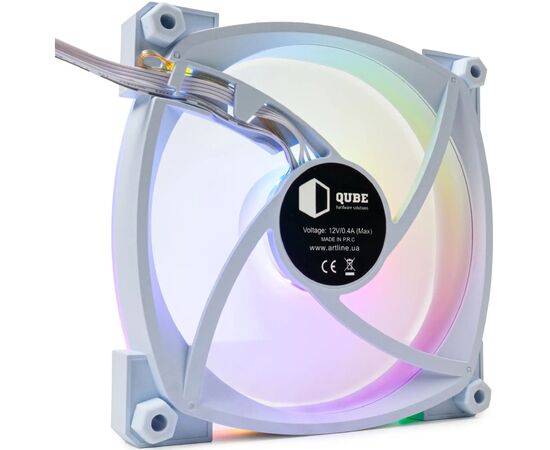 Кулер для корпуса Qube M55-1 White, изображение 3 Кулер для корпуса Qube M55-1 White, изображение 3