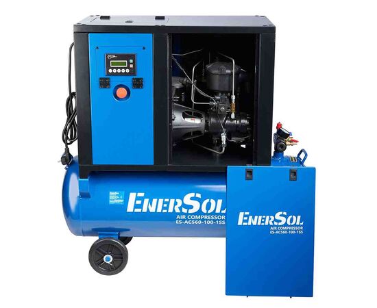 Компрессор Enersol винтовой ES-AC560-100-1SS, 560 л/мин, 3 кВт, 119.0 кг (ES-AC560-100-1SS), изображение 2 Компрессор Enersol винтовой ES-AC560-100-1SS, 560 л/мин, 3 кВт, 119.0 кг (ES-AC560-100-1SS), изображение 2