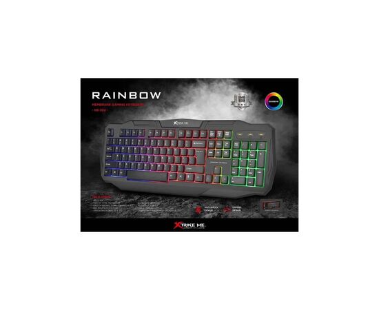 Клавіатура Xtrike ME KB-302 RGB Black (KB-302), зображення 4 Клавіатура Xtrike ME KB-302 RGB Black (KB-302), зображення 4