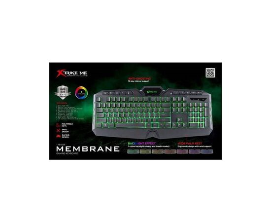 Клавіатура Xtrike ME KB-509 RGB Black (KB-509), зображення 7 Клавіатура Xtrike ME KB-509 RGB Black (KB-509), зображення 7