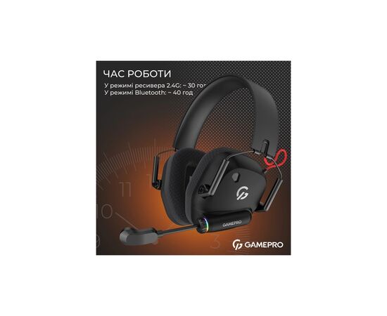 Наушники GamePro Genesis Mercury Pro 3-Mode Black (HSW120B), изображение 10 Наушники GamePro Genesis Mercury Pro 3-Mode Black (HSW120B), изображение 10