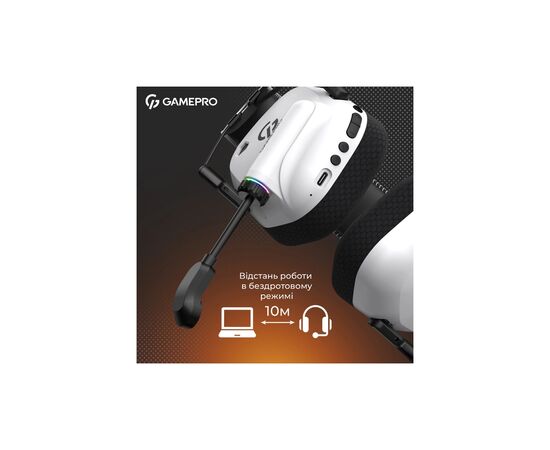 Наушники GamePro Genesis Mercury Pro 3-Mode White (HSW120W), изображение 9 Наушники GamePro Genesis Mercury Pro 3-Mode White (HSW120W), изображение 9