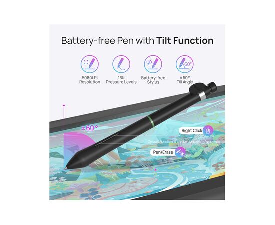 Графический планшет Parblo Coast 12 Pro Gen2 (COAST12PROG2), изображение 8 Графический планшет Parblo Coast 12 Pro Gen2 (COAST12PROG2), изображение 8