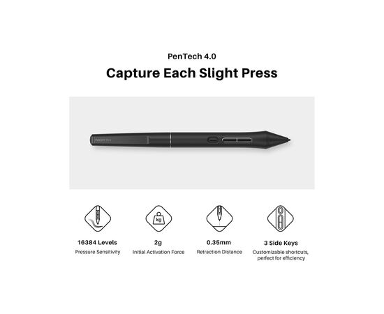 Графічний планшет Huion Kamvas 13 Gen 3 Black + рукавичка (GS1333), зображення 4 Графічний планшет Huion Kamvas 13 Gen 3 Black + рукавичка (GS1333), зображення 4