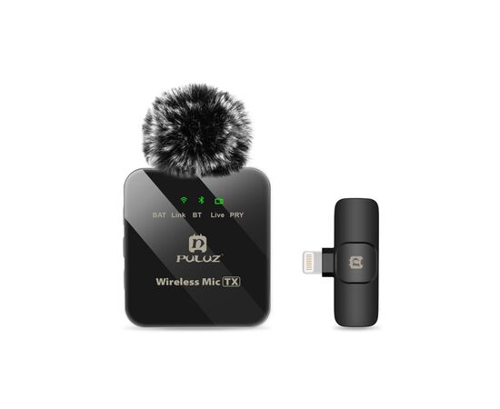 Мікрофон Puluz для iPhone/iPad 8-контактний приймач Black (PU645B) Мікрофон Puluz для iPhone/iPad 8-контактний приймач Black (PU645B)