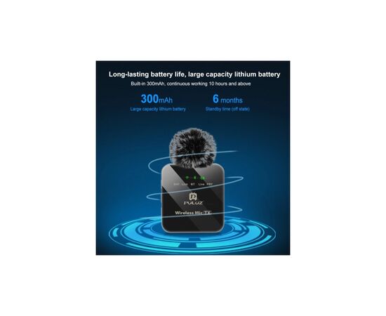 Мікрофон Puluz для iPhone/iPad 8-контактний приймач і два мікрофони Black (PU647B), зображення 5 Мікрофон Puluz для iPhone/iPad 8-контактний приймач і два мікрофони Black (PU647B), зображення 5