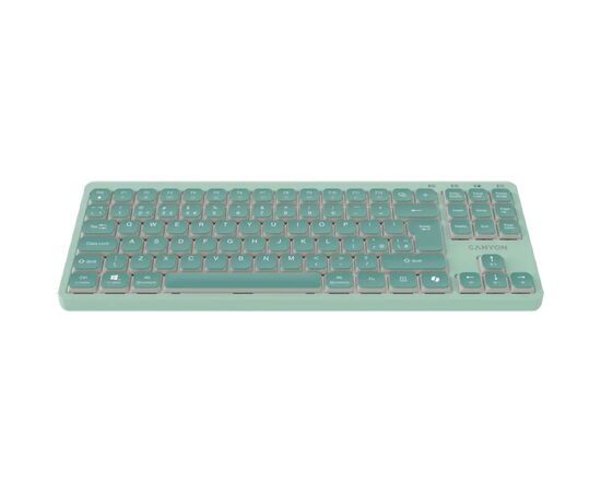 Клавіатура Canyon OnType 10 TKL Mechanical Silent Low-profile USB UA Green (CNS-HKB10GR), зображення 2 Клавіатура Canyon OnType 10 TKL Mechanical Silent Low-profile USB UA Green (CNS-HKB10GR), зображення 2