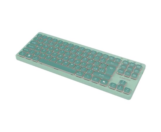 Клавіатура Canyon OnType 10 TKL Mechanical Silent Low-profile USB UA Green (CNS-HKB10GR), зображення 5 Клавіатура Canyon OnType 10 TKL Mechanical Silent Low-profile USB UA Green (CNS-HKB10GR), зображення 5