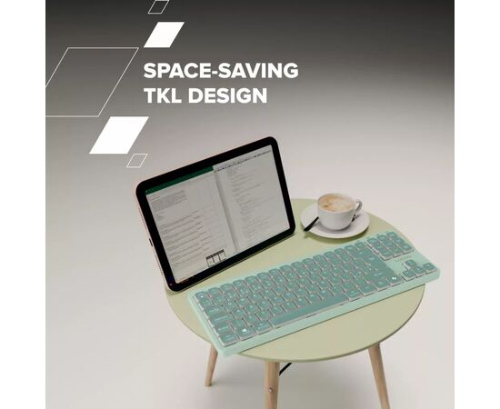 Клавіатура Canyon OnType 10 TKL Mechanical Silent Low-profile USB UA Green (CNS-HKB10GR), зображення 9 Клавіатура Canyon OnType 10 TKL Mechanical Silent Low-profile USB UA Green (CNS-HKB10GR), зображення 9
