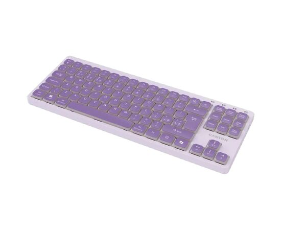 Клавіатура Canyon OnType 10 TKL Mechanical Silent Low-profile USB UA Violet (CNS-HKB10V), зображення 5 Клавіатура Canyon OnType 10 TKL Mechanical Silent Low-profile USB UA Violet (CNS-HKB10V), зображення 5