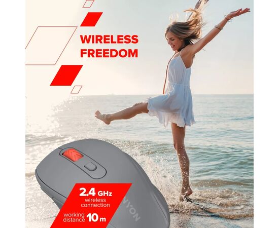 Мышка Canyon OnClick 20 Wireless White (CNE-CMSW20W), изображение 5 Мышка Canyon OnClick 20 Wireless White (CNE-CMSW20W), изображение 5