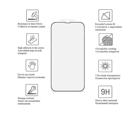 Стекло защитное Drobak Matte Gllass A+ Apple iPhone 16e (595985), изображение 2 Стекло защитное Drobak Matte Gllass A+ Apple iPhone 16e (595985), изображение 2