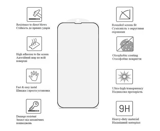 Стекло защитное Drobak Matte Ceramics Apple iPhone 17 Pro (333355), изображение 2 Стекло защитное Drobak Matte Ceramics Apple iPhone 17 Pro (333355), изображение 2