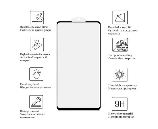 Стекло защитное Drobak Realme Note 70 Black Frame A+ (333328), изображение 2 Стекло защитное Drobak Realme Note 70 Black Frame A+ (333328), изображение 2