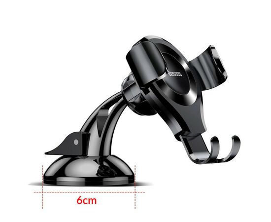 Универсальный автодержатель Baseus Osculum Type Gravity Car Mount Black (SUYL-XP01), изображение 8 Универсальный автодержатель Baseus Osculum Type Gravity Car Mount Black (SUYL-XP01), изображение 8