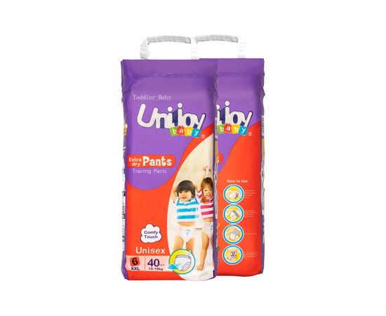 Подгузники Unijoy baby Soft XXL 6 (15-19 кг) 40 шт (6973920540724), изображение 6 Подгузники Unijoy baby Soft XXL 6 (15-19 кг) 40 шт (6973920540724), изображение 6