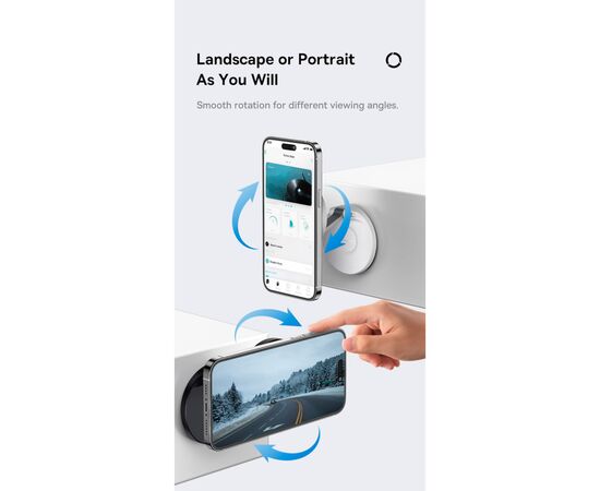 Универсальный автодержатель Baseus MagPro Magnetic Foldable Phone Mount Cluster Black (B10564101121-00), изображение 10 Универсальный автодержатель Baseus MagPro Magnetic Foldable Phone Mount Cluster Black (B10564101121-00), изображение 10