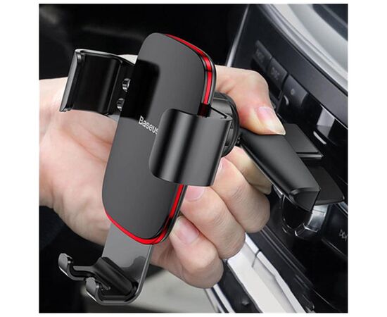 Универсальный автодержатель Baseus Metal Age Gravity Car Mount (CD Version) Black (SUYL-J01), изображение 5 Универсальный автодержатель Baseus Metal Age Gravity Car Mount (CD Version) Black (SUYL-J01), изображение 5
