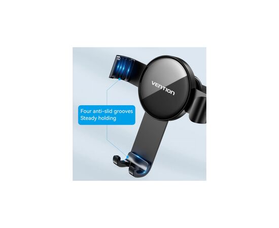 Универсальный автодержатель Vention Gravity Duckbill clip Disc Fashion 4.7-7.2" Black (KCSB0), изображение 3 Универсальный автодержатель Vention Gravity Duckbill clip Disc Fashion 4.7-7.2" Black (KCSB0), изображение 3