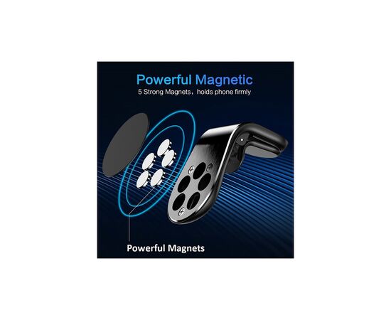 Універсальний автотримач XO на дефлектор C82 Flat Magnetic Black (XO-C82BK), зображення 6 Універсальний автотримач XO на дефлектор C82 Flat Magnetic Black (XO-C82BK), зображення 6