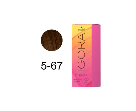 Фарба для волосся Schwarzkopf Professional Igora Vibrance 5-67 - Світло-коричневий мідно-коричневий (7702045089202), зображення 2 Фарба для волосся Schwarzkopf Professional Igora Vibrance 5-67 - Світло-коричневий мідно-коричневий (7702045089202), зображення 2