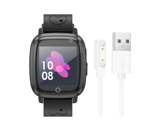 Смарт-часы HOCO Y100 children watch with call function Black (6942007625623), изображение 2 Смарт-часы HOCO Y100 children watch with call function Black (6942007625623), изображение 2